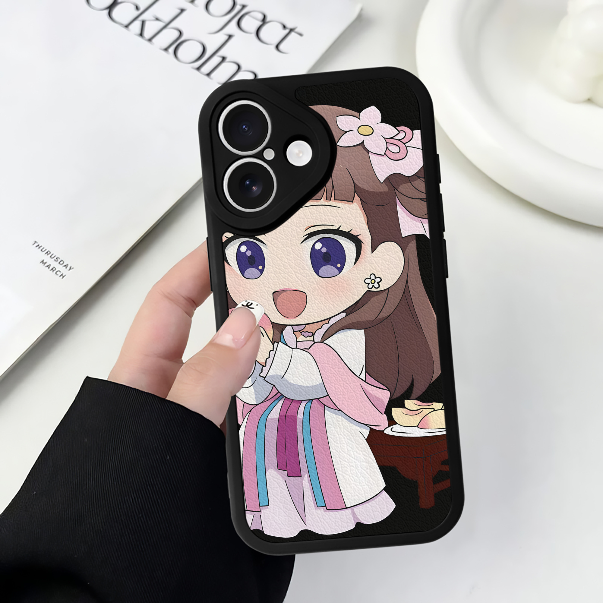 （画像用） 薬屋のひとりごと The Apothecary Diaries 【iPhone 16シリーズ対応】シリコンスマホケース（レザー調） 材質：シリコン